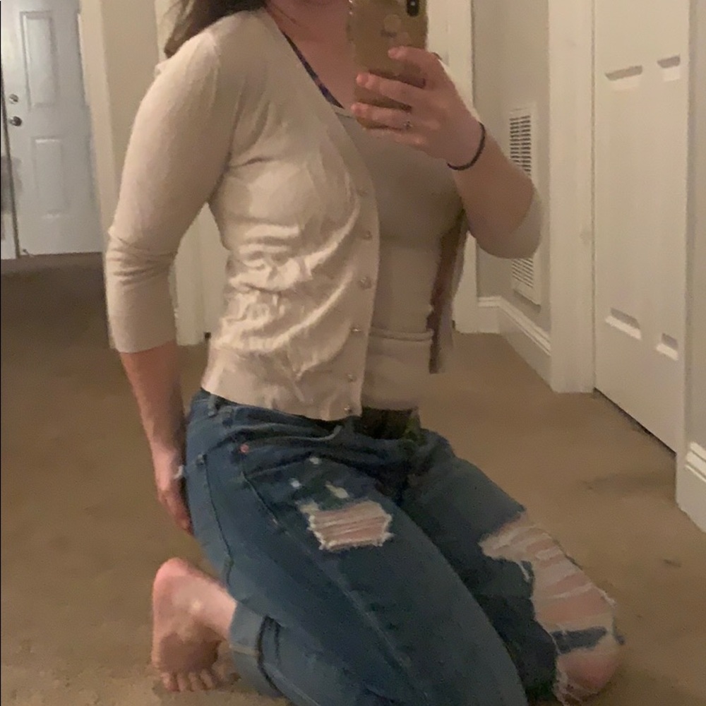 Cream NY and Co cardigan